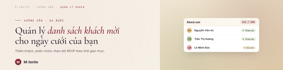Cách quản lý danh sách khách mời trên M-Invite