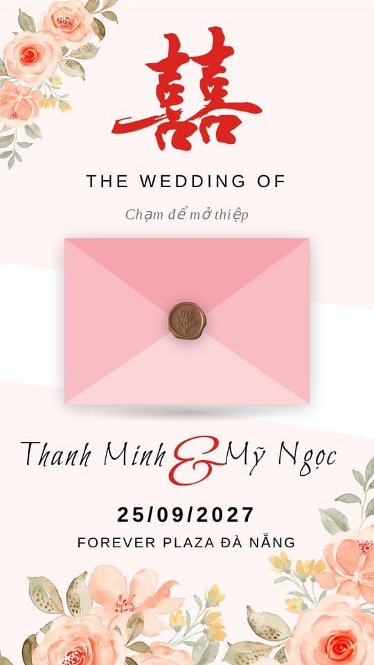 Mẫu thiệp cưới online: Golden Soirée