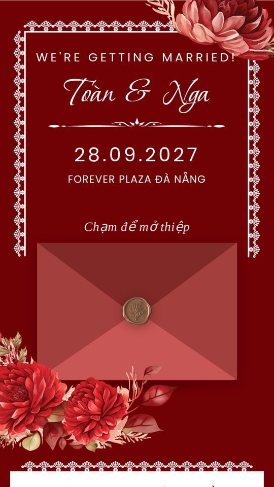 Mẫu thiệp cưới online: Starlit Garden
