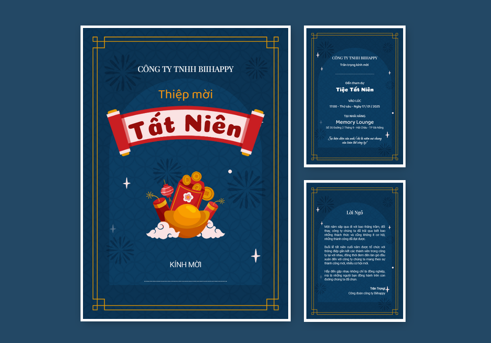 Mẫu thiệp tất niên 432 | Thiệp mời online | InvitePro by Biihappy