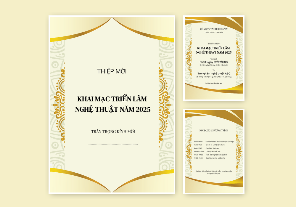 Mẫu thiệp mời sự kiện / dự tiệc Thanh Lịch, Hiện Đại 575 | Thiệp mời online | Thiệp mời Sự kiện / Dự tiệc