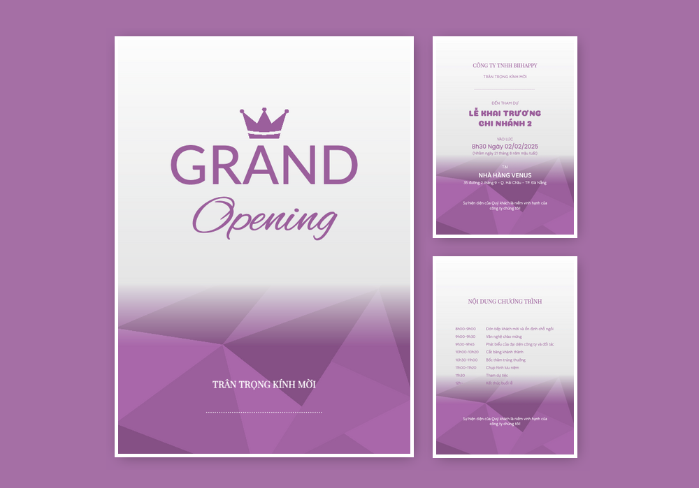 Thiệp khai trương online | Mẫu thiệp khai trương Hiện Đại 587 | Thiệp mời online